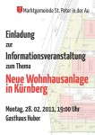 Plakat Infoveranstaltung Neue Wohnhausanlage Kürnberg